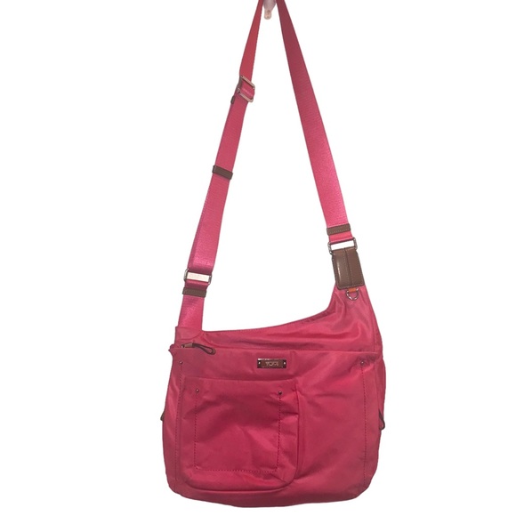 Tumi Bags Tumi Voyageur Sumatra Crossbody Pink Nylon Travel Luggage